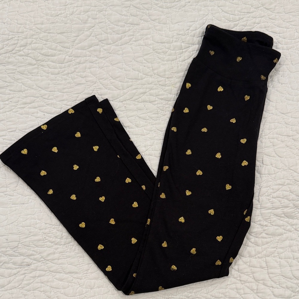 Gap Girls Leggings with Gold Heart Print